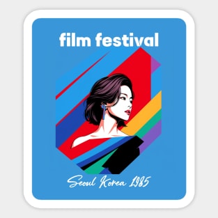 Seoul Korea 1985 Film Festival Sticker